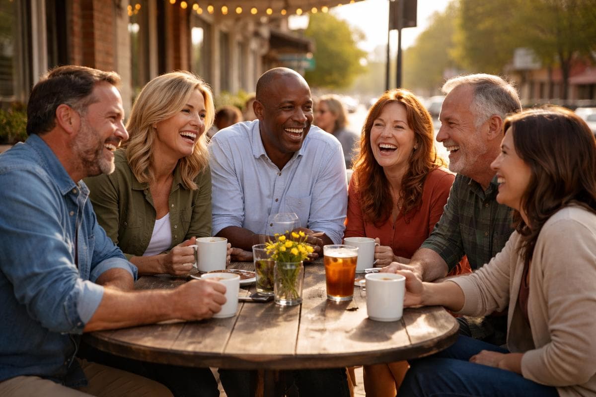 People meeting in Kyle — small group social outing