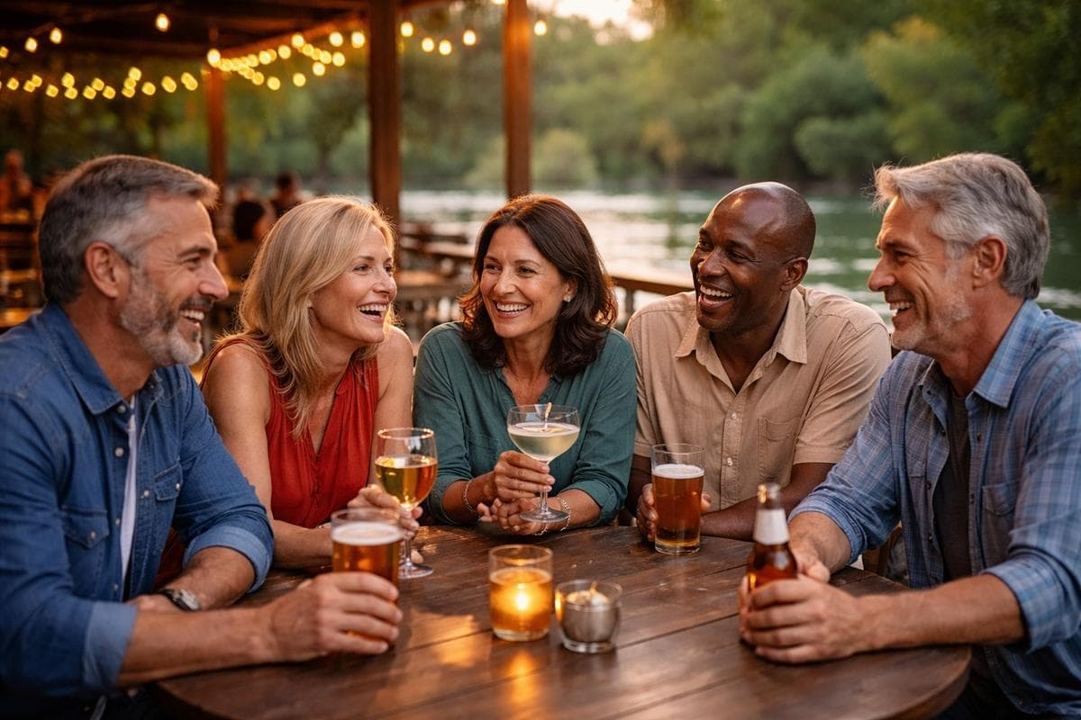 People meeting in San Marcos — small group social outing