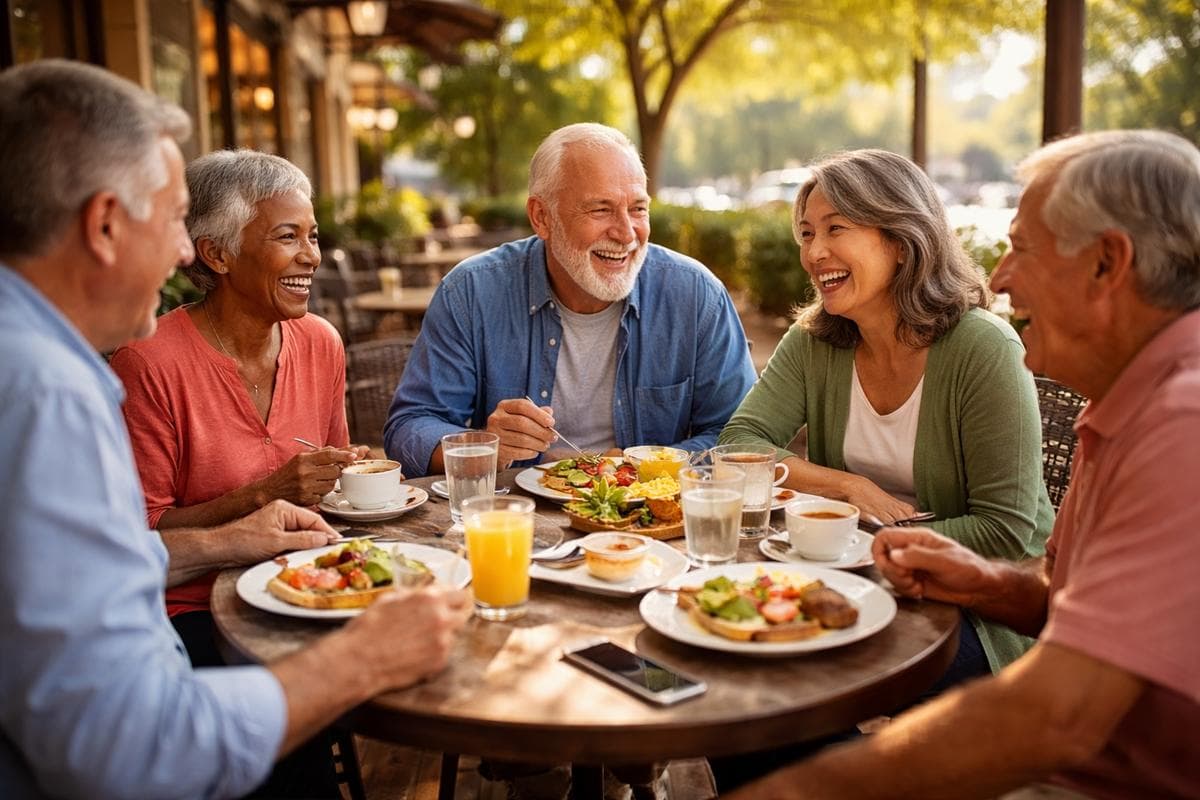 People meeting in West University Place — small group social outing