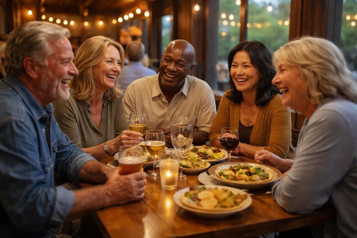 People meeting in Buda — small group social outing