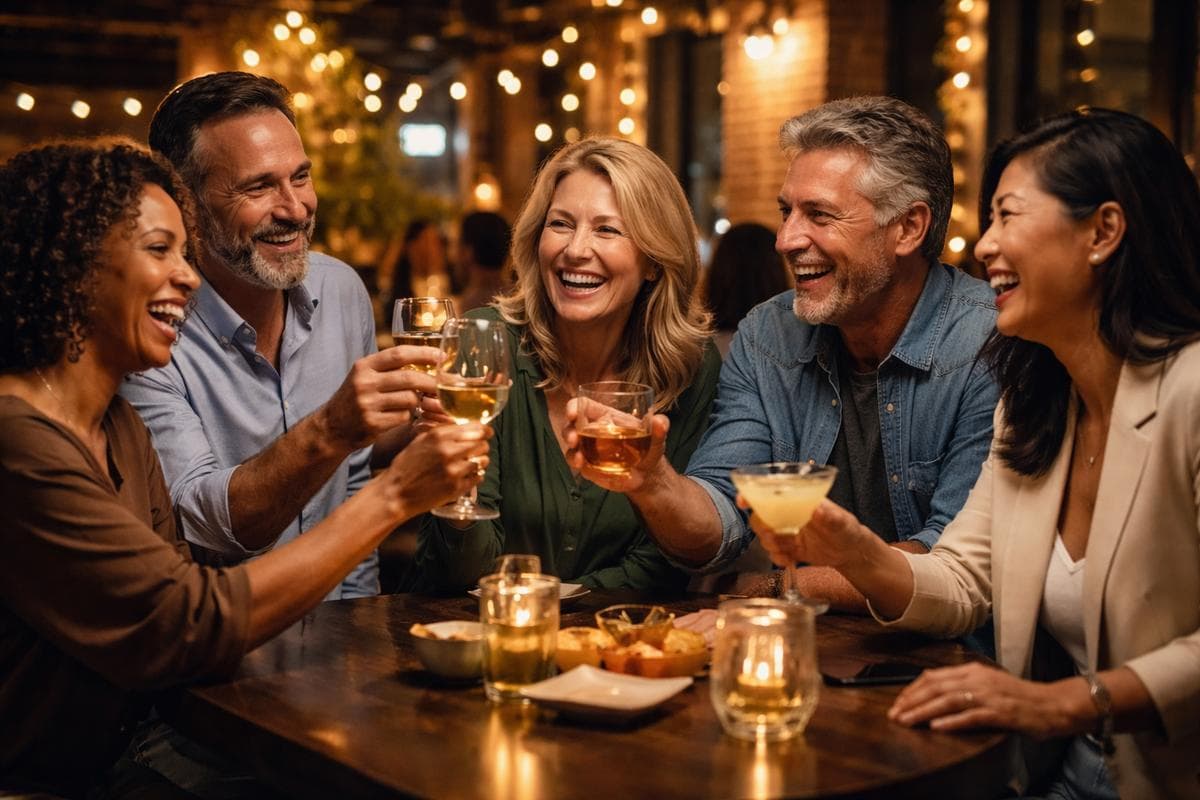 People meeting in Midtown Houston — small group social outing