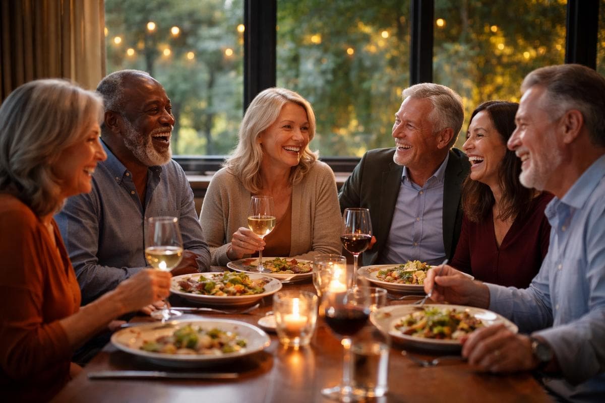 People meeting in The Woodlands — small group social outing